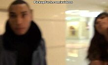 Brown Cutie Picks Up Treats In The Mall