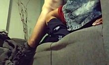 gay blowjob turns into sofa fuck