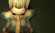 busty blonde hentai, gimme that deepthroat pov now