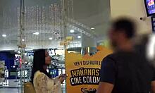 Hot Latina baddie roughly fucked by big cock tourist in cheap Airbnb.