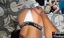 argentinian amateur couple does light exercise with deluxeshura0's help.