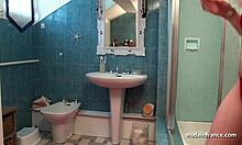 Damn! Busty French babe goes hard with fingering, fisting, and oily toy masturbation!