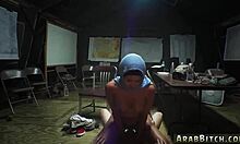 Tiny Arab cutie gets hardcore sex with soldier boyfriend