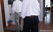 Horny Old Man Jerking Off While Ivy Flaunts Ginormous Tits