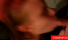 I-I watched this adorable couple have a horny threesome with creampie.