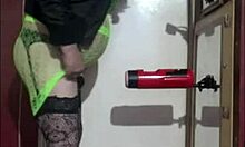 Shy Crossdresser Enjoys Machine Masturbation