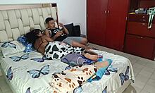 homemade sex between hot indian milf and teen, university friends fucking in missionary and ass.