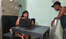 colombian bbw with big ass gets horny with her stepfather in pov sex