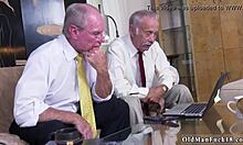 Horny Old Man Jerking Off While Ivy Flaunts Ginormous Tits