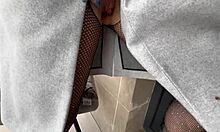 freezing outdoor sex on the balcony with a creampie 😍❄️