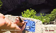 Mia Bandini Feels Wild Emotions During Public Cliff Fuck