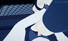 Nazuna Nanakusa gets intense creampie sex in 3D hentai Call of the Night.