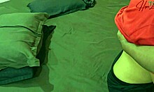 This maid is always ready to help her master release stress on the bed.