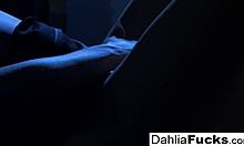 Sexy Dahlia fingers herself deep in the dark, can’t stop touching!