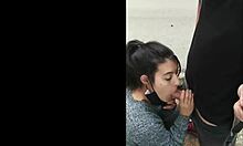 hot blowjob in street risky public