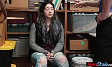 I felt everything when the LP officer bent over and fucked his curvy teen thief stepdaughter in the office.