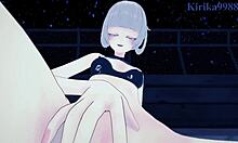 Nazuna Nanakusa gets intense creampie sex in 3D hentai Call of the Night.