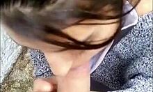 hot blowjob in street risky public