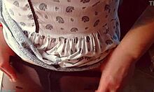 Hot Milf Stuffs Pantyhose with Cum After a Steamy Neighbor Session.