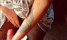 Hot Milf Stuffs Pantyhose with Cum After a Steamy Neighbor Session.