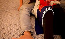 Indian housewife bent over for rough group banging and deepthroat creampie