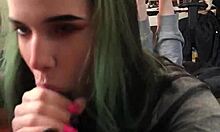 amateur emo teen blows in unique posing style