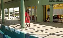 Nicole Pearl shakes ass horny in pool