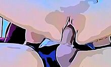 In this hentai cartoon, the asian college teen seduces her friend with netflix, leading to pussy licking.