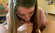 why's she sucking so sloppy, crying and gagging on it like that?