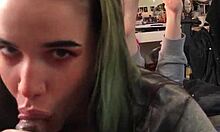 amateur emo teen blows in unique posing style