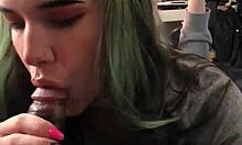 amateur emo teen blows in unique posing style