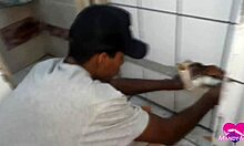 Stretching My Asshole With His Big Black Cock For Creampie