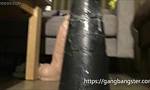 Sexy Blonde Destroys Butt with Huge Toy on CamGangster