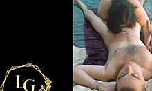 Chubby mother-in-law gives massage, sucks, and swallows my load. Her curvy body drives me wild.