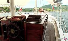 Fit Brown Brazilian Teen Jessica Takes Deep Anal on Boat Trip