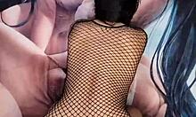 Μεξικανή με κορμάκι κόκκινο καστανή ερασιτέχνικη πηδιέται σκληρά