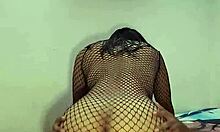 Red Lingerie Mexican Brunette Amateur Gets Pounded Hard!