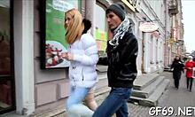 Two hunks ravish a beauty with intense hardcore action