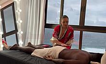 Asian Masseur Gives Relaxing Massage To Well-Endowed Black Man Who Cums Inside Latina's Pussy - Lina Nakamura