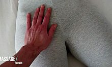 Yoga pants teen gets her pussy groped during steamy massage