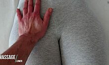 Yoga pants teen gets her pussy groped during steamy massage