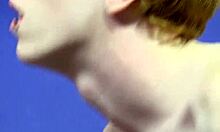 Redhead guy, umm, gets interviewed b4 solo session, ya know?