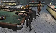Fo4 pool table party turning into a wild cartoon romp! 🎉