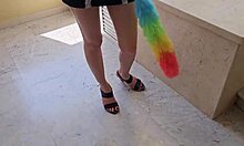 my house cleaning girl rides me hard and begs for more