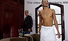 fucking the street guy, sucking his cock hard in pov