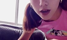 marina gold says, 'blow me while i moan,' then lets him fuck her tight pussy