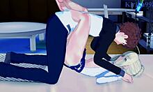 Saber, Rin Tohsaka, and Shirou Emiya in Intense Hentai Sex Scene