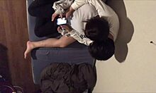 Me and my Japanese girl get so horny before bed, oops!