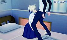 Saber, Rin Tohsaka, and Shirou Emiya in Intense Hentai Sex Scene