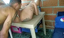 my maid wants me to suck her pussy then banana in ass